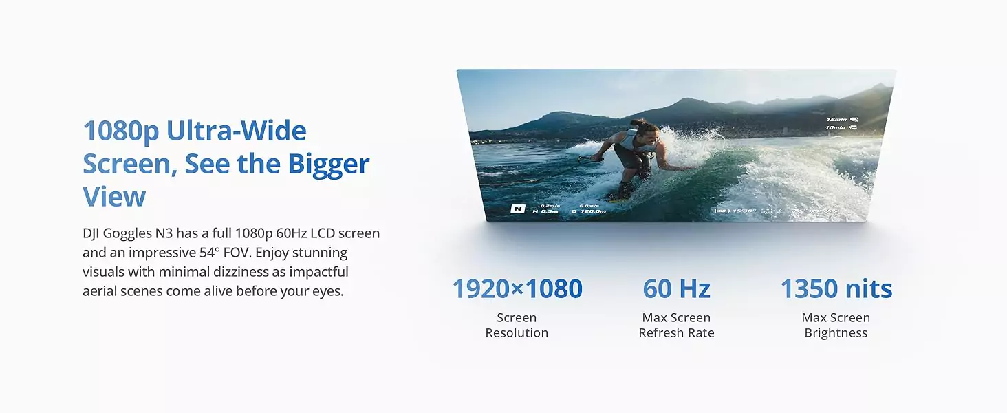 DJI Goggles N3 1080p ultra wide screen