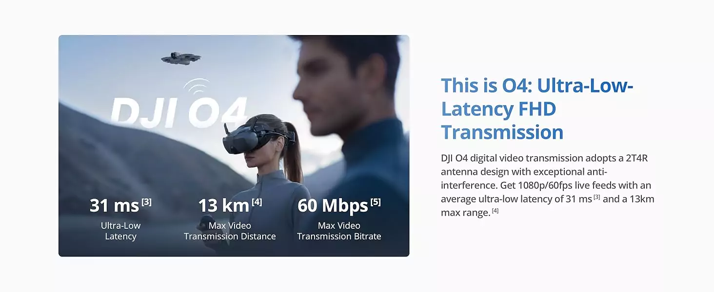 DJI Goggles N3 Vision ultra low latency FHD transmission